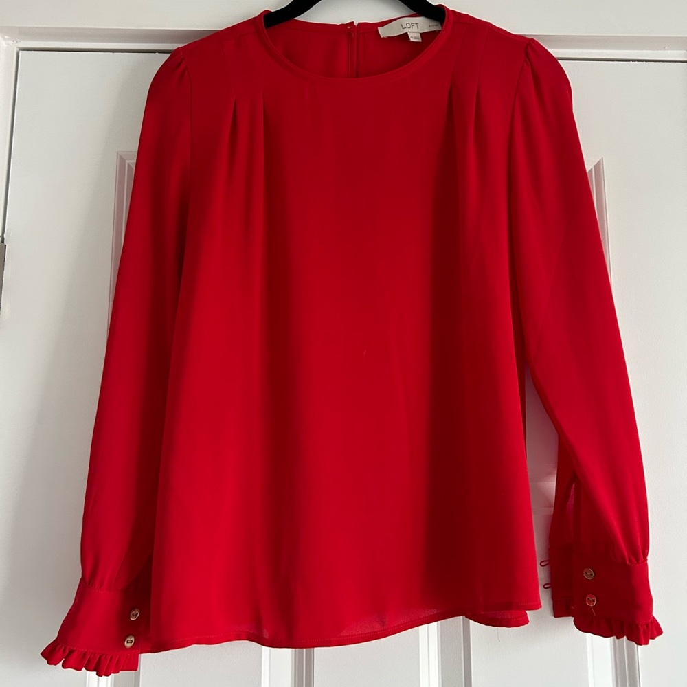 LOFT red blouse